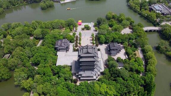 济南中国古代园林建筑航拍