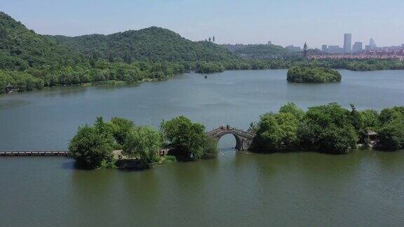 中国杭州跨湖桥遗址鸟瞰图