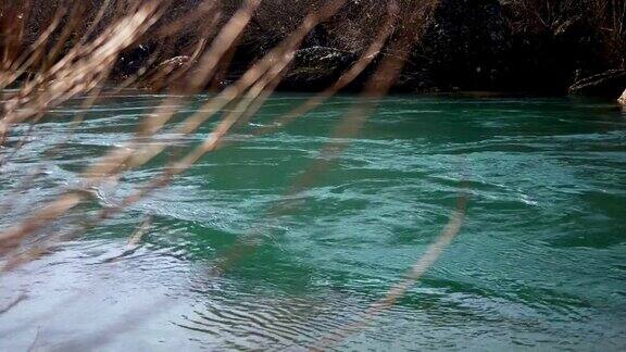 山河翠绿的水