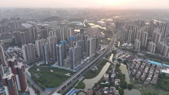 中国城市化的航拍镜头