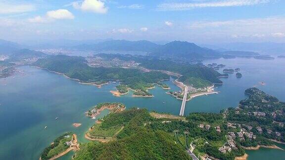 杭州千岛湖鸟瞰图