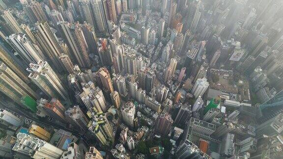 香港市区外的鸟瞰图智慧城市