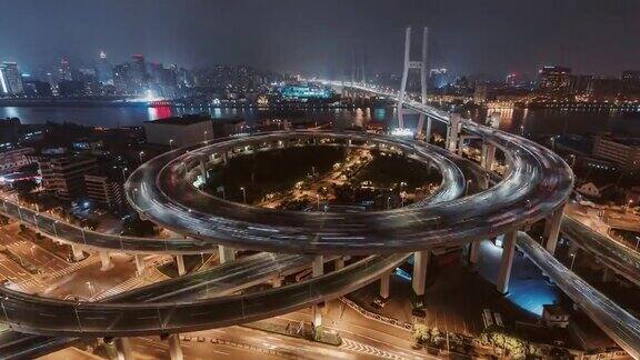 天桥和城市交通ZI鸟瞰图上海中国
