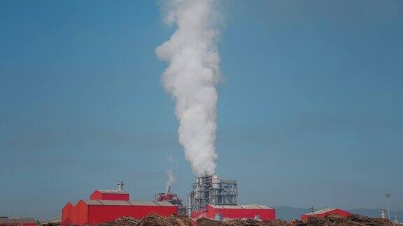 木材加工厂排出的烟会污染空气