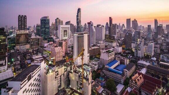 泰国曼谷城市景观全景