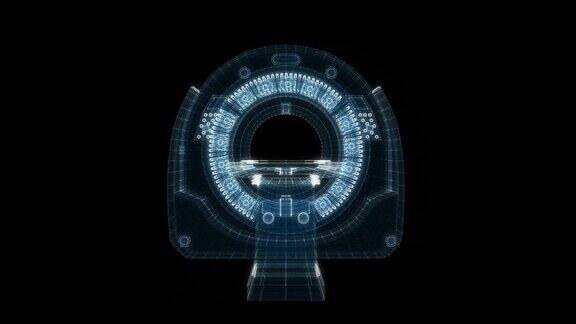 数字MRI扫描全息图医学与科技概念