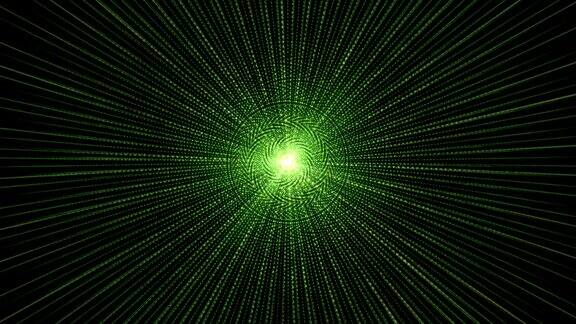 绿色径向粒子线背景(可循环)