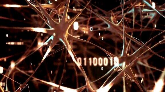 高度详细的神经网络人工智能(橙色)-回路