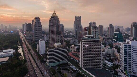 4k时间流逝泰国曼谷的早晨