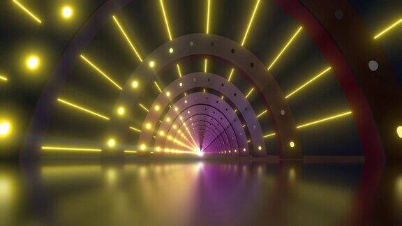 4K彩色光隧道