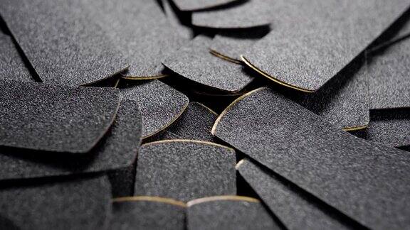 黑色的指甲文件用于修甲和修脚的柔性金刚砂板粒结构