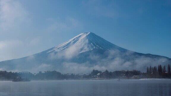 日本富士山时间流逝