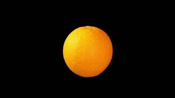 橙色的水果黑色背景的黄色水果