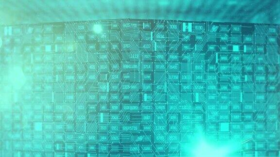 电路板背景-复制空间绿色-计算机数据技术人工智能