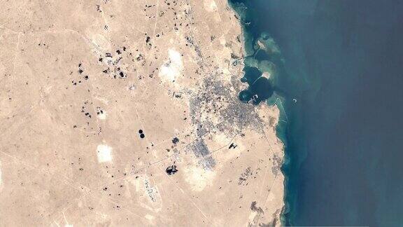 随着时间推移卡塔尔多哈的城市增长:从1984年到2020年的卫星数据