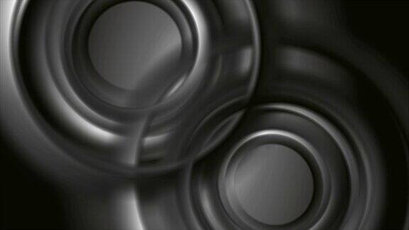 深灰色抽象运动背景与平滑的圆圈
