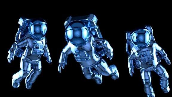 宇航员飞行-3D动画