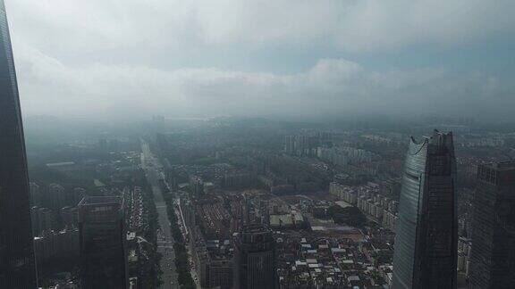 中国东莞的金融中心大楼