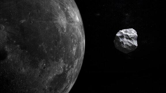 小行星绕月球运行