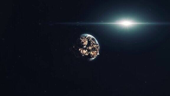 小行星太空岩石从太空接近地球