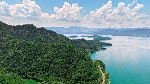 杭州千岛湖鸟瞰图