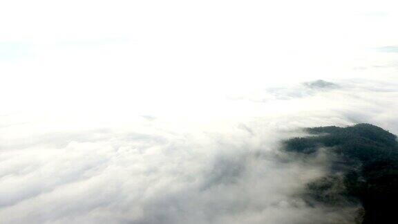 空中摇摄云雾雨林4k