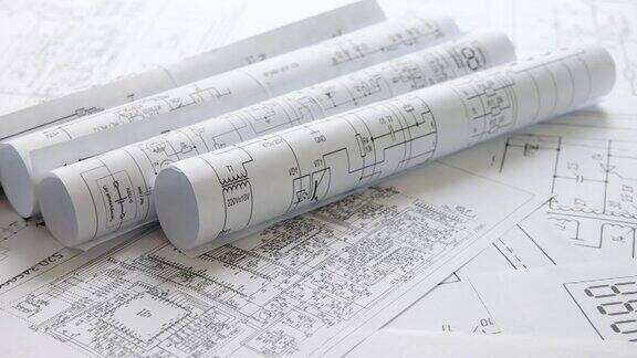 纸质电气工程图纸电子工程师的工作