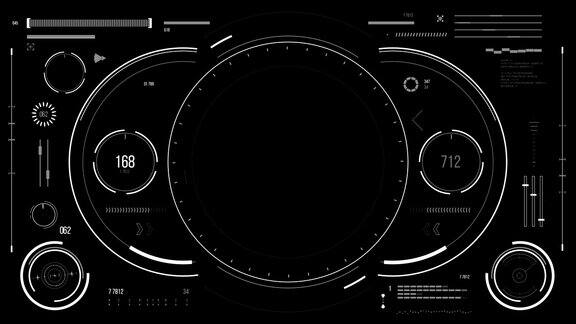 未来的用户界面与HUD和信息图表元素