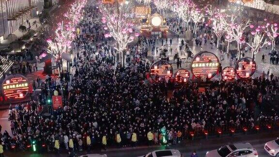 西安大唐光大夜景鸟瞰图