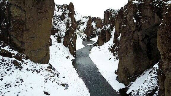 冰岛的Fjadrargljufur峡谷
