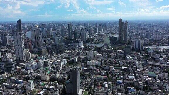 曼谷市中心鸟瞰图