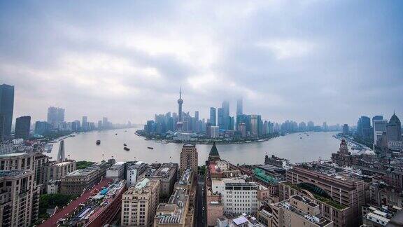 时间流逝上海由夜到日的过渡