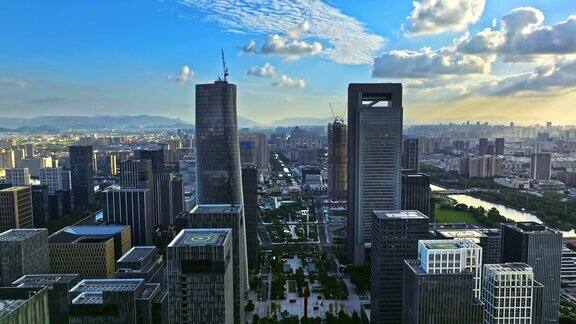 宁波城市鸟瞰图