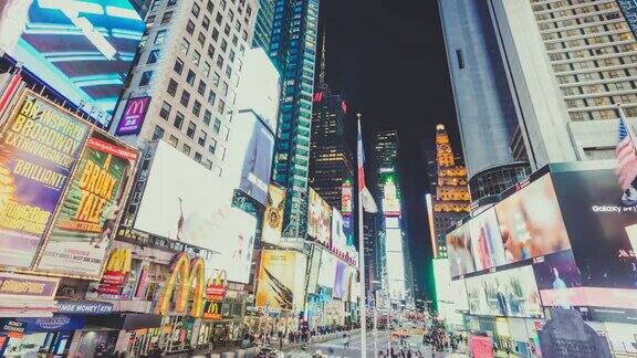 纽约曼哈顿时代广场夜景
