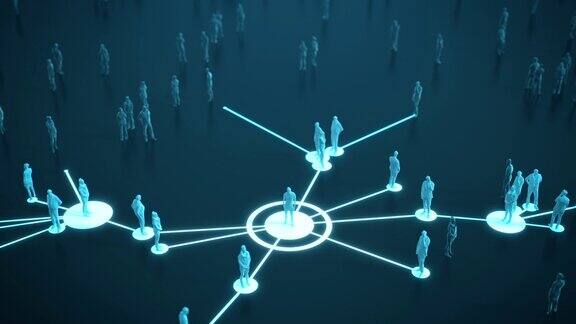 互联人士(深色蓝色)-社交媒体网络-冠状病毒流行病学传染病