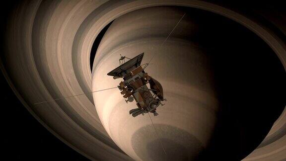“卡西尼”号卫星正在接近土星卡西尼·惠更斯号是一艘发射到土星的无人飞船CG动画这段视频由美国宇航局提供