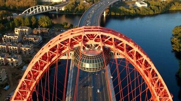 莫斯科风景如画的大桥