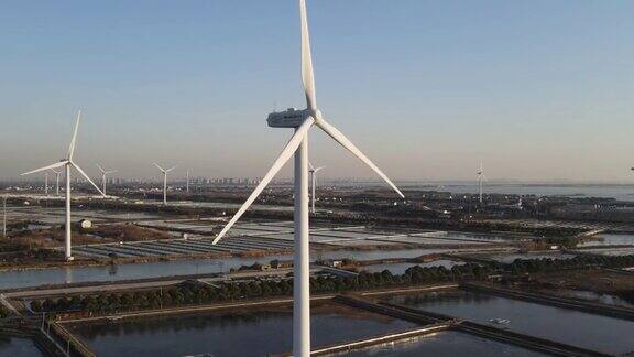 中国苏州的风电场