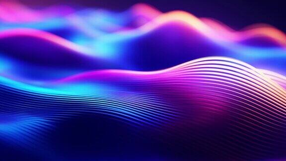 环波抽象背景霓虹色彩技术设计