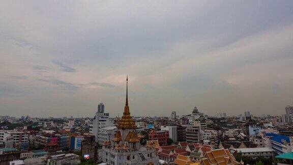 曼谷的日落:从白天到夜晚的延时