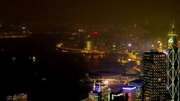 匹配白天和夜晚的城市景观建立在香港