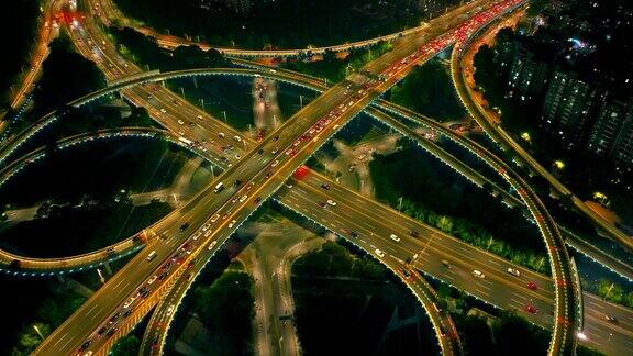 苏州城市高速立交桥鸟瞰图