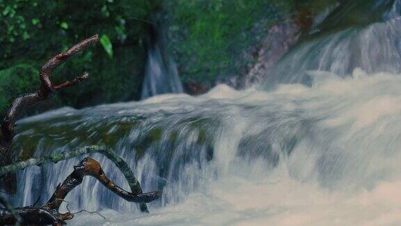 马达加斯加雨林中的美丽瀑布