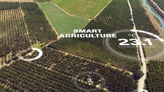 农业智能耕作技术工业4.0概念收获和种植技术和智能农业