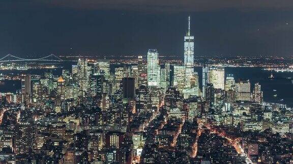 HAPAN曼哈顿纽约的夜景