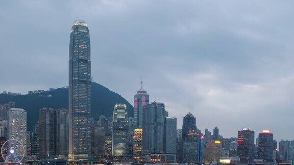 延时拍摄-香港维多利亚港夜景
