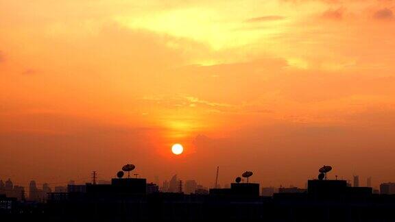 4K:曼谷的城市日落
