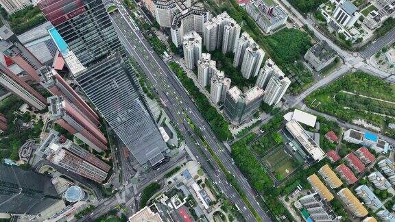 鸟瞰中国广西省的建筑