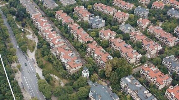 中国西安高档住宅区鸟瞰图
