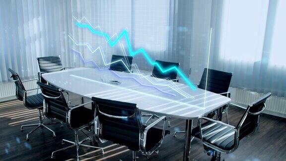 会议室会议展示了大数据分析的投资者群体的投资策略